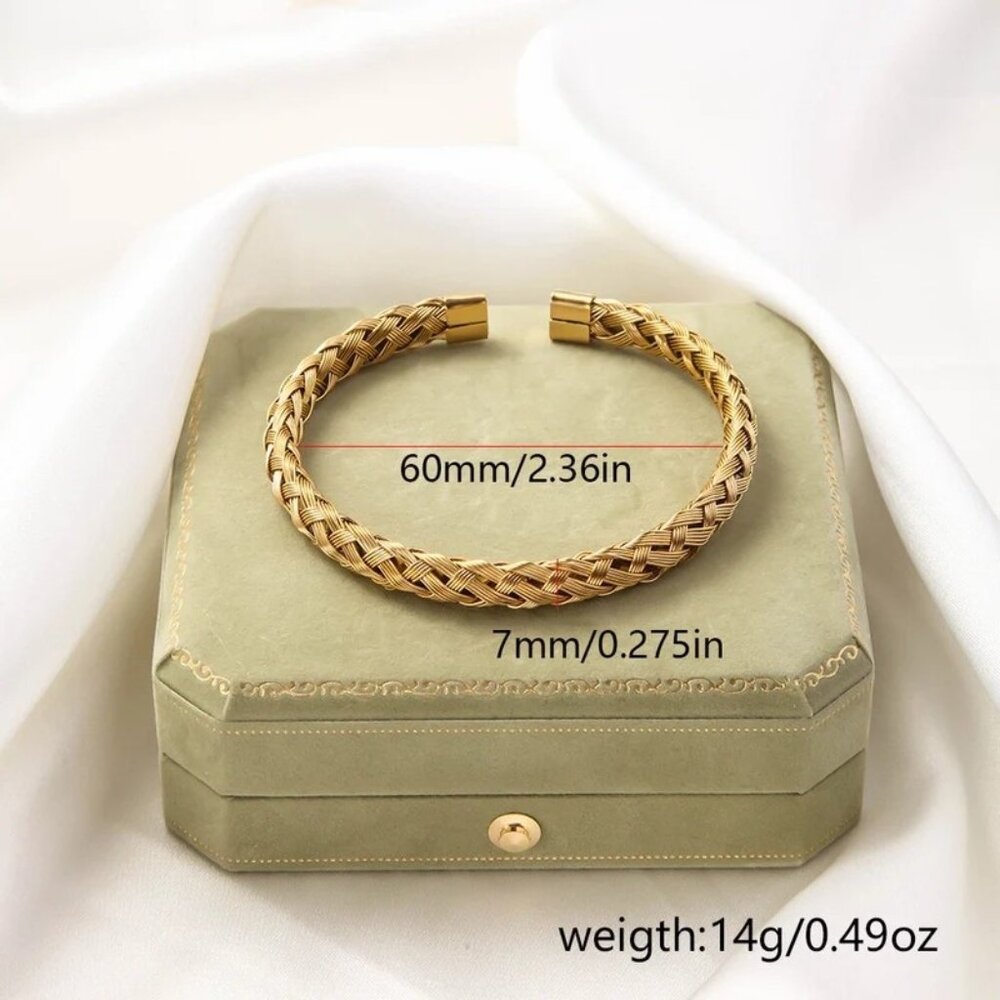 #070 Minimalist Classic Style Titanium Steel Cuff Bracelets